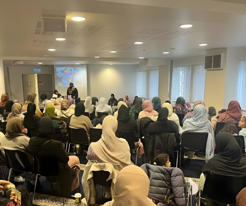 Instructor giving speech